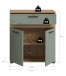 Midischrank >Blake< in Artisan Eiche Nachbildung/Salbei - 70x79x31cm (BxHxT)