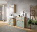 Midischrank >Blake< in Artisan Eiche Nachbildung/Salbei - 70x79x31cm (BxHxT)