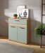 Midischrank >Blake< in Artisan Eiche Nachbildung/Salbei - 70x79x31cm (BxHxT)
