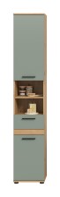 Hochschrank >Blake< in Artisan Eiche Nachbildung/Salbei - 35x191x31cm (BxHxT)