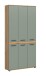 Hochschrank >Blake< in Artisan Eiche Nachbildung/Salbei - 90x191x31cm (BxHxT)