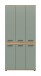 Hochschrank >Blake< in Artisan Eiche Nachbildung/Salbei - 90x191x31cm (BxHxT)