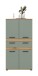 Hochschrank >Blake< in Artisan Eiche Nachbildung/Salbei - 70x137x31cm (BxHxT)