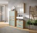 Hochschrank >Blake< in Artisan Eiche Nachbildung/Salbei - 70x137x31cm (BxHxT)