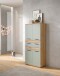 Hochschrank >Blake< in Artisan Eiche Nachbildung/Salbei - 70x137x31cm (BxHxT)