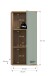 Hängeschrank >Blake< in Artisan Eiche Nachbildung/Salbei - 35x77x25cm (BxHxT)