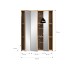 Badezimmerspiegelschrank >Blake< Artisan Eiche /Spiegelglas - 60x77x21 (BxHxT)