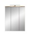 Badezimmerspiegelschrank >Blake< in Artisan Eiche / Spiegelglas - 60x77x21 (BxHxT)