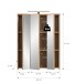 Badezimmerspiegelschrank >Blake< in Artisan Eiche / Spiegelglas - 60x77x21 (BxHxT)