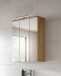 Badezimmerspiegelschrank >Blake< in Artisan Eiche / Spiegelglas - 60x77x21 (BxHxT)