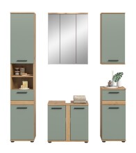 Badezimmer-Set >Blake< in Artisan Eiche Nachbildung/Salbei - 164x191x34 (BxHxT)