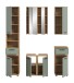 Badezimmer-Set >Blake< in Artisan Eiche Nachbildung/Salbei - 164x191x34 (BxHxT)