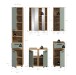 Badezimmer-Set >Blake< in Artisan Eiche Nachbildung/Salbei - 164x191x34 (BxHxT)