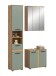 Badezimmer-Set >Blake< in Artisan Eiche Nachbildung/Salbei - 110x191x34 (BxHxT)