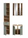 Badezimmer-Set >Blake< in Artisan Eiche Nachbildung/Salbei - 110x191x34 (BxHxT)