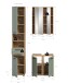 Badezimmer-Set >Blake< in Artisan Eiche Nachbildung/Salbei - 110x191x34 (BxHxT)