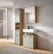 Badezimmer-Set >Blake< in Artisan Eiche Nachbildung/Salbei - 110x191x34 (BxHxT)