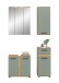 Badezimmer-Set >Blake< in Artisan Eiche Nachbildung/Salbei - 110x191x34 (BxHxT)