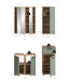 Badezimmer-Set >Blake< in Artisan Eiche Nachbildung/Salbei - 110x191x34 (BxHxT)