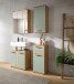Badezimmer-Set >Blake< in Artisan Eiche Nachbildung/Salbei - 110x191x34 (BxHxT)