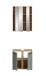 Badezimmer-Set >Blake< in Artisan Eiche Nachbildung/Salbei - 60x191x34cm (BxHxT)