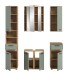 Badezimmer-Set >Blake< in Artisan Eiche Nachbildung/Salbei - 160x191x34 (BxHxT)