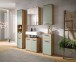 Badezimmer-Set >Blake< in Artisan Eiche Nachbildung/Salbei - 160x191x34 (BxHxT)