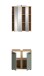 Badezimmer-Set >Blake< in Artisan Eiche Nachbildung/Salbei - 60x191x34cm (BxHxT)