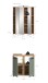 Badezimmer-Set >Blake< in Artisan Eiche Nachbildung/Salbei - 60x191x34cm (BxHxT)