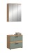 Badezimmer-Set >Blake< in Artisan Eiche Nachbildung/Salbei - 60x191x34cm (BxHxT)