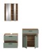 Badezimmer-Set >Blake< in Artisan Eiche Nachbildung/Salbei - 145x191x34 (BxHxT)