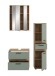 Badezimmer-Set >Blake< in Artisan Eiche Nachbildung/Salbei - 110x191x34 (BxHxT)