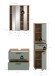 Badezimmer-Set >Blake< in Artisan Eiche Nachbildung/Salbei - 110x191x34 (BxHxT)