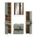 Badezimmer-Set >Blake< in Artisan Eiche Nachbildung/Salbei - 160x191x34 (BxHxT)