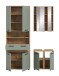 Badezimmer-Set >Blake< in Artisan Eiche Nachbildung/Salbei - 145x191x34 (BxHxT)