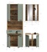 Badezimmer-Set >Blake< in Artisan Eiche Nachbildung/Salbei - 145x191x34 (BxHxT)