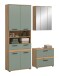 Badezimmer-Set >Blake< in Artisan Eiche Nachbildung/Salbei - 145x191x34 (BxHxT)