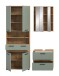 Badezimmer-Set >Blake< in Artisan Eiche Nachbildung/Salbei - 145x191x34 (BxHxT)