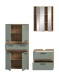 Badezimmer-Set >Blake< in Artisan Eiche Nachbildung/Salbei - 145x191x34 (BxHxT)