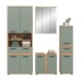 Badezimmer-Set >Blake< in Artisan Eiche Nachbildung/Salbei - 195x191x34 (BxHxT)
