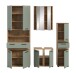 Badezimmer-Set >Blake< in Artisan Eiche Nachbildung/Salbei - 195x191x34 (BxHxT)