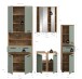 Badezimmer-Set >Blake< in Artisan Eiche Nachbildung/Salbei - 195x191x34 (BxHxT)