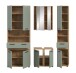 Badezimmer-Set >Blake< in Artisan Eiche Nachbildung/Salbei - 195x191x34 (BxHxT)