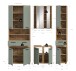 Badezimmer-Set >Blake< in Artisan Eiche Nachbildung/Salbei - 195x191x34 (BxHxT)