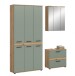 Badezimmer-Set >Blake< in Artisan Eiche Nachbildung/Salbei - 165x191x34 (BxHxT)