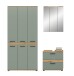 Badezimmer-Set >Blake< in Artisan Eiche Nachbildung/Salbei - 165x191x34 (BxHxT)