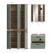 Badezimmer-Set >Blake< in Artisan Eiche Nachbildung/Salbei - 165x191x34 (BxHxT)