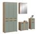 Badezimmer-Set >Blake< in Artisan Eiche Nachbildung/Salbei - 215x191x34 (BxHxT)