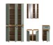 Badezimmer-Set >Blake< in Artisan Eiche Nachbildung/Salbei - 215x191x34 (BxHxT)