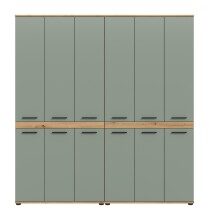 Badezimmer-Set >Blake< in Artisan Eiche Nachbildung/Salbei - 180x191x31 (BxHxT)